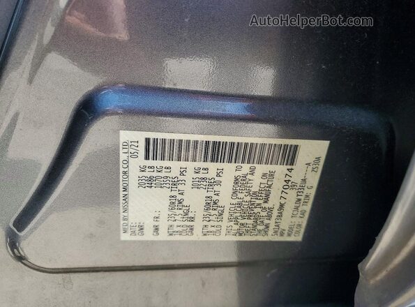 5N1AT3BA9MC770474 2021 NISSAN ROGUE Серый Вид подкапотного пространства