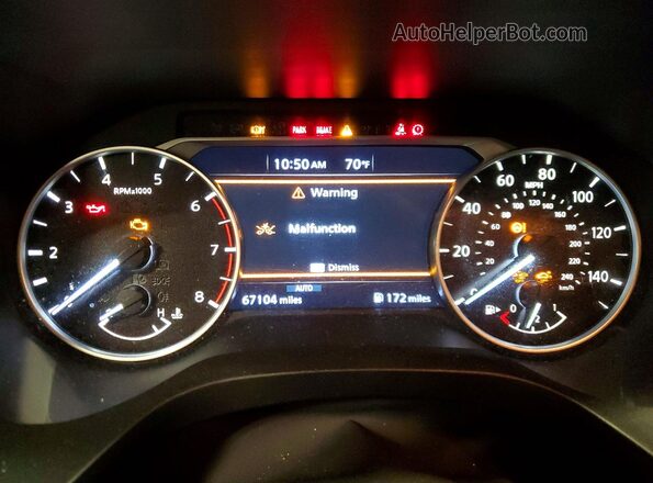 5N1AT3BB0MC838024 2021 NISSAN ROGUE Black Instrument cluster view