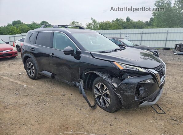 5N1AT3BB1MC802987 2021 NISSAN ROGUE Black Przód prawy