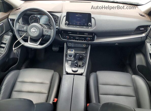 5N1AT3BB1MC822575 2021 NISSAN ROGUE Белый Вид панели приборов