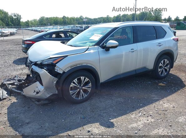 5N1AT3BB2MC749958 2021 NISSAN ROGUE Серебряный Передняя левая четверть