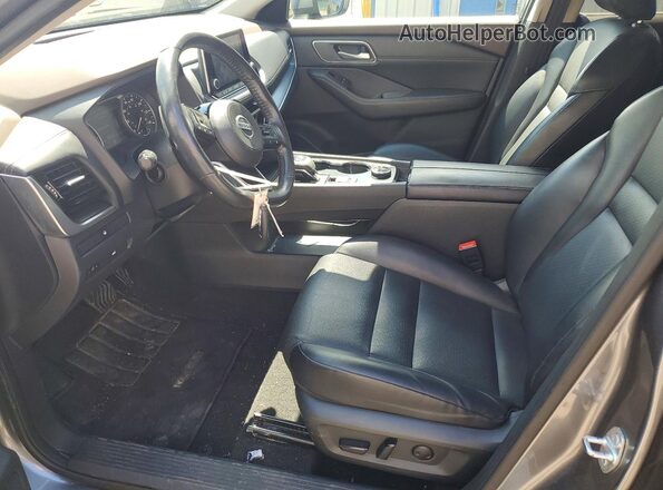 5N1AT3BB3MC803624 2021 NISSAN ROGUE Charcoal Widok wnętrza z przodu