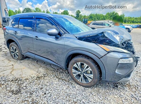 5N1AT3BB3MC805504 2021 NISSAN ROGUE Серый Передняя правая четверть