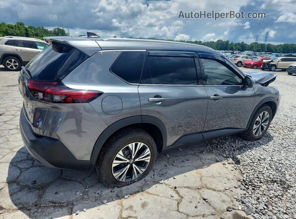 5N1AT3BB3MC805504 2021 NISSAN ROGUE Серый Задняя правая четверть