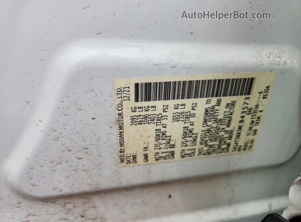 5N1AT3BB3MC843573 2021 NISSAN ROGUE White VIN sticker view