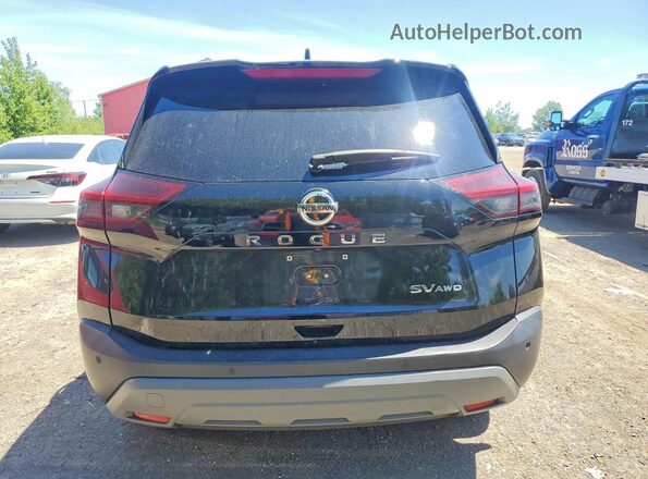 5N1AT3BB4MC683915 2021 NISSAN ROGUE Black Вид ззаду