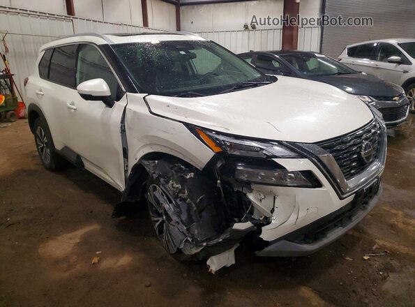 5N1AT3BB4MC703225 2021 NISSAN ROGUE White Rear seats view