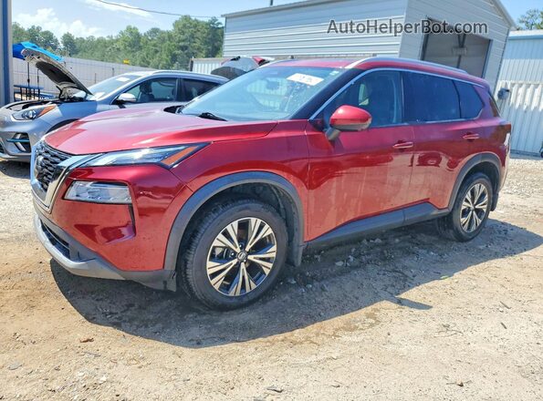 5N1AT3BB4MC739724 2021 NISSAN ROGUE Red Rear left
