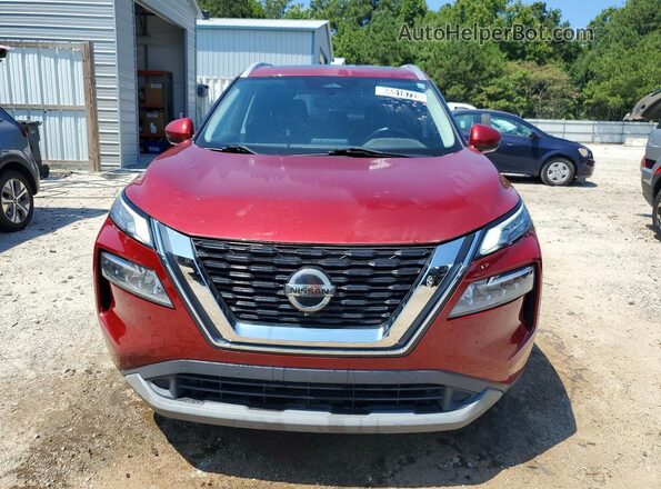 5N1AT3BB4MC739724 2021 NISSAN ROGUE Red Instrument cluster view