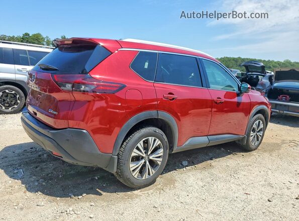 5N1AT3BB4MC739724 2021 NISSAN ROGUE Red Rear view