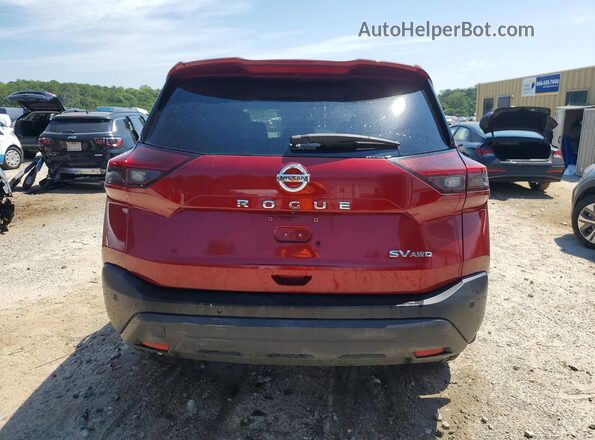 5N1AT3BB4MC739724 2021 NISSAN ROGUE Red Rear seats view