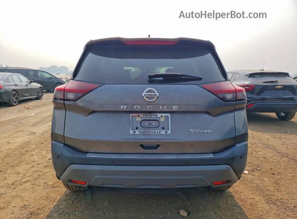 5N1AT3BB5MC737237 2021 NISSAN ROGUE Gray უკანა ხედი