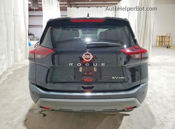 5N1AT3BB5MC751459 2021 NISSAN ROGUE Black Вид ззаду