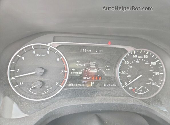 5N1AT3BB6MC765550 2021 NISSAN ROGUE White Instrument cluster view