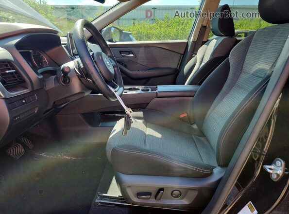 5N1AT3BB7MC699221 2021 NISSAN ROGUE Black Widok wnętrza z przodu