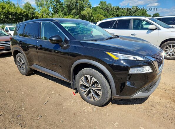5N1AT3BB7MC699221 2021 NISSAN ROGUE Black Przód prawy
