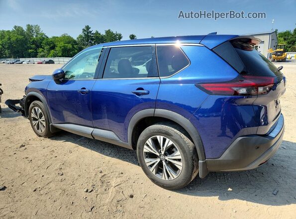 5N1AT3BB8MC687627 2021 NISSAN ROGUE Blue უკანა მარცხენა