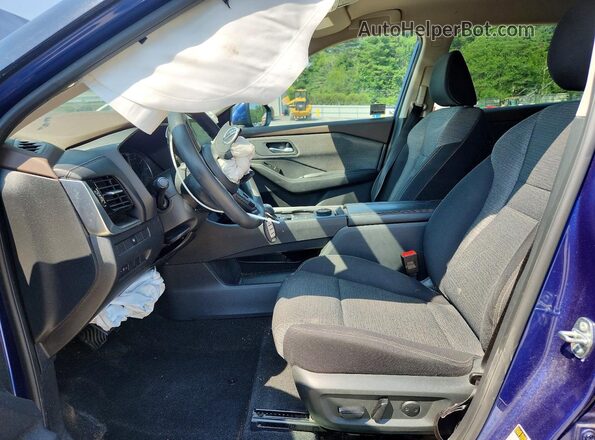 5N1AT3BB8MC687627 2021 NISSAN ROGUE Blue წინა სალონის ხედი