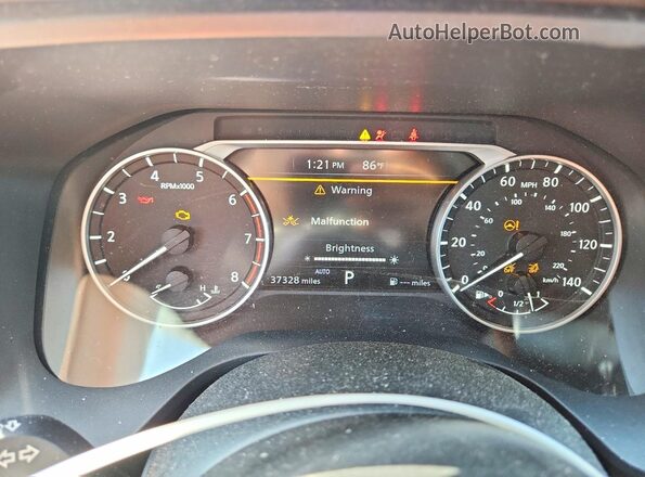 5N1AT3BB8MC687627 2021 NISSAN ROGUE Blue ხელსაწყოთა პანელის ხედი
