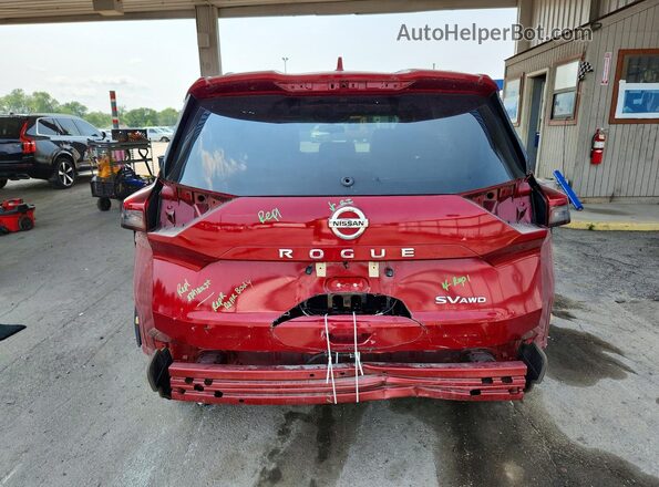 5N1AT3BB8MC754775 2021 NISSAN ROGUE Red Вид ззаду