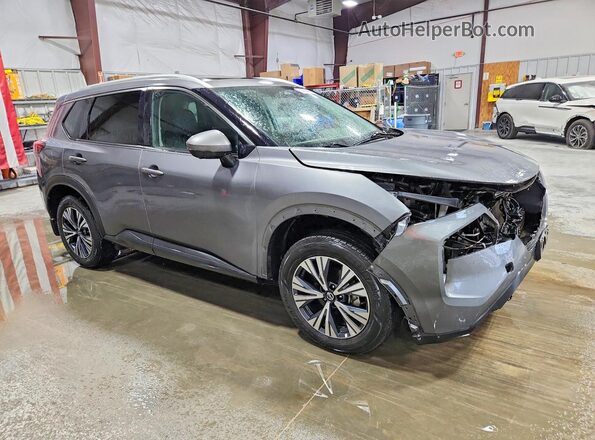5N1AT3BB9MC738410 2021 NISSAN ROGUE Серый Передняя правая четверть