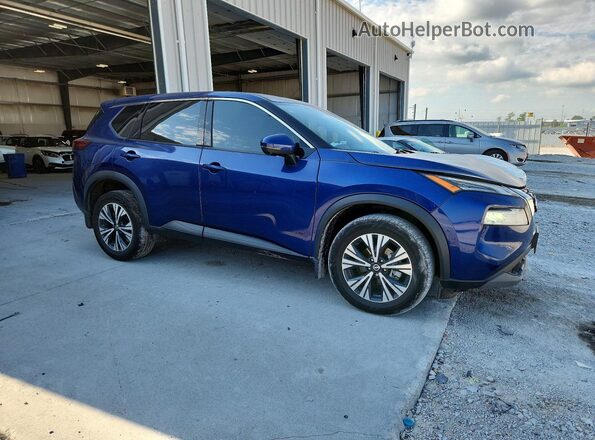 5N1AT3BB9MC829614 2021 NISSAN ROGUE Синий Передняя правая четверть