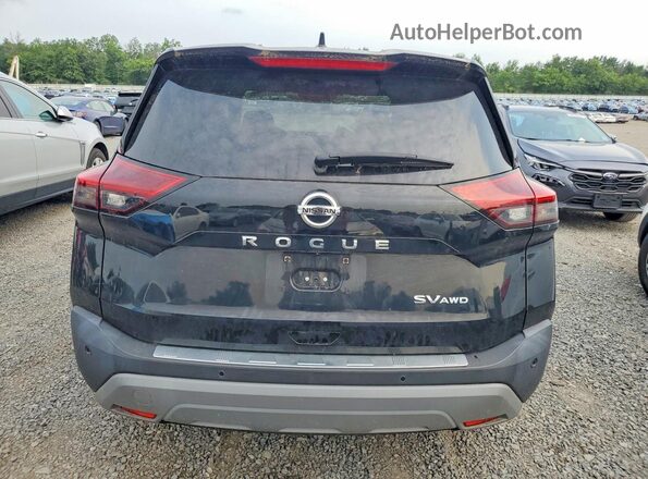 5N1AT3BBXMC686236 2021 NISSAN ROGUE Black Вид ззаду