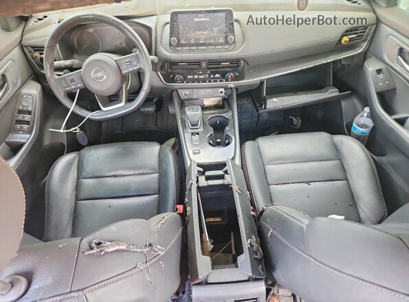 5N1AT3CA1MC707464 2021 NISSAN ROGUE Gray Widok deski rozdzielczej