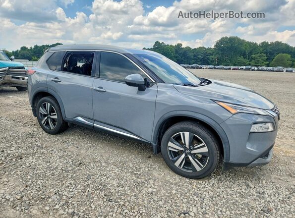 5N1AT3CA1MC707464 2021 NISSAN ROGUE Gray Przód prawy