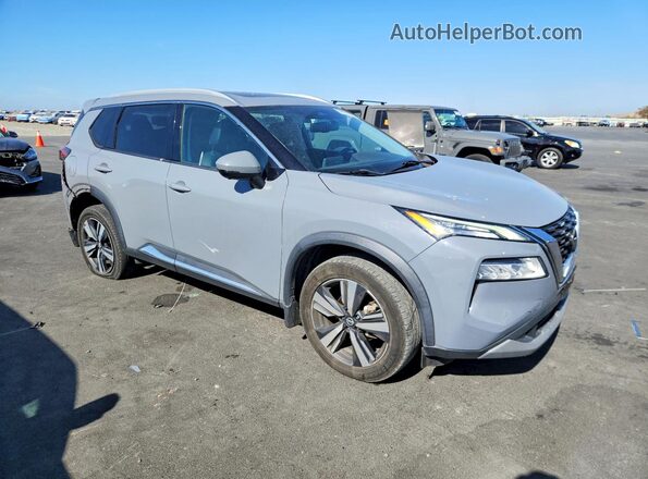 5N1AT3CA9MC718938 2021 NISSAN ROGUE Gray Delantero derecho