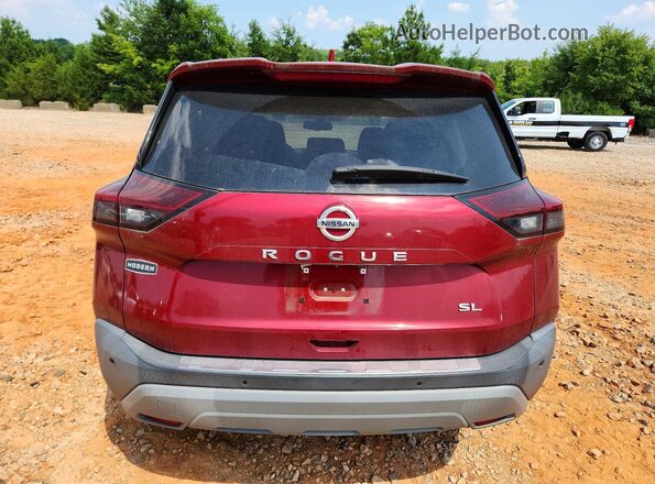 5N1AT3CA9MC751079 2021 NISSAN ROGUE Red Widok z tyłu