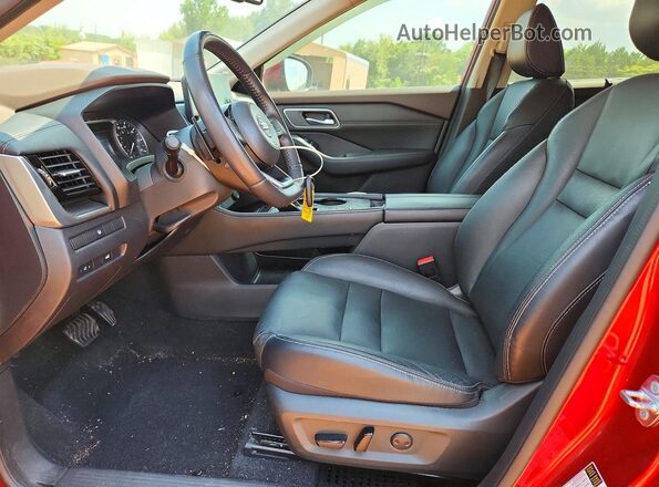 5N1AT3CA9MC751079 2021 NISSAN ROGUE Red Widok wnętrza z przodu