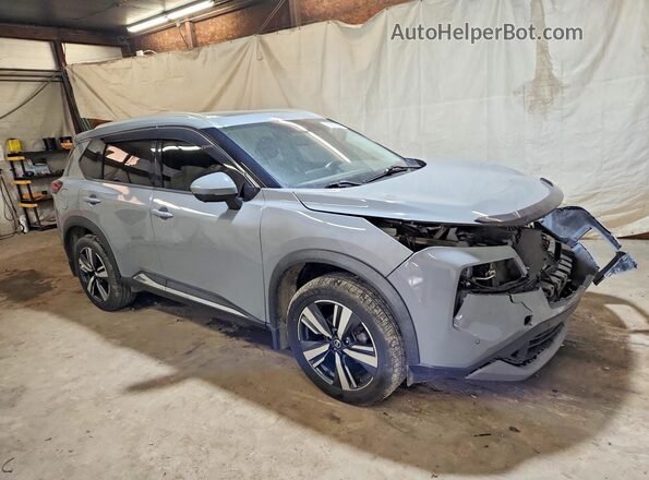 5N1AT3CB1MC704329 2021 NISSAN ROGUE Серый Передняя правая четверть