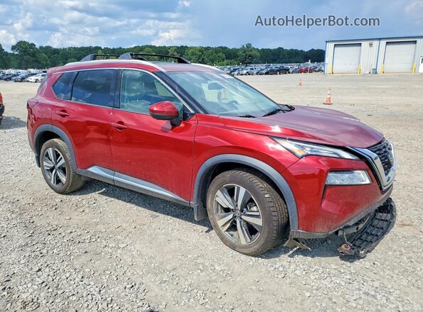 5N1AT3CB3MC761244 2021 NISSAN ROGUE Red Przód prawy