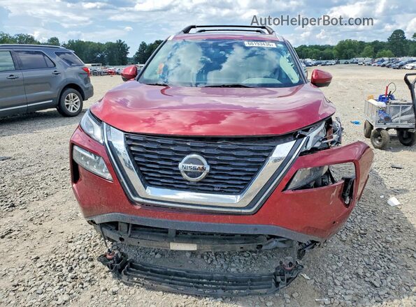 5N1AT3CB3MC761244 2021 NISSAN ROGUE Red Widok z przodu