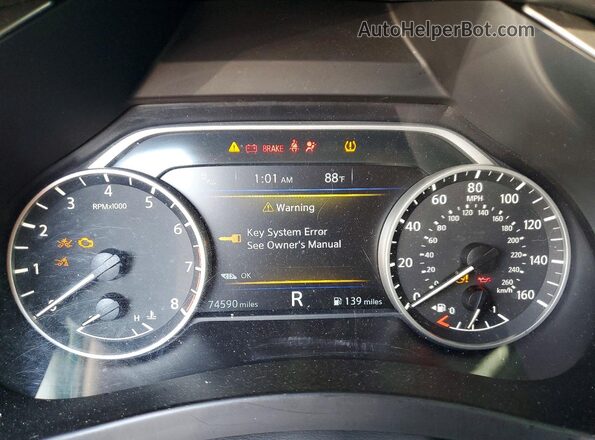 5N1AZ2AS0LN171422 2020 NISSAN MURANO Black ხელსაწყოთა პანელის ხედი
