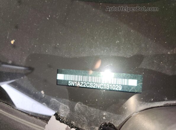 5N1AZ2CS2NC131029 2022 NISSAN MURANO Gray Vista interior de 360 grados