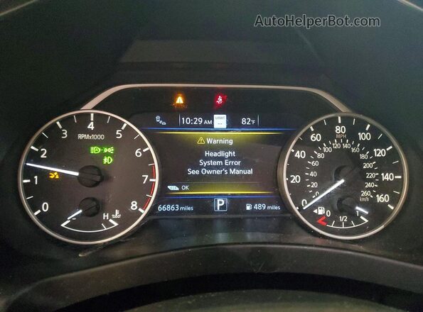 5N1AZ2CS3LN127833 2020 NISSAN MURANO White Вид щитка приладів