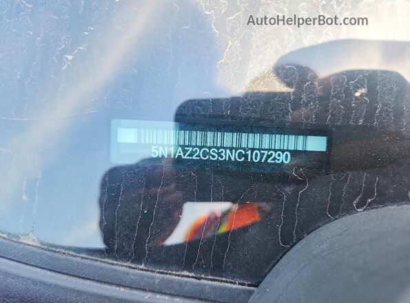 5N1AZ2CS3NC107290 2022 NISSAN MURANO Black VIN կոդի պիտակի տեսք