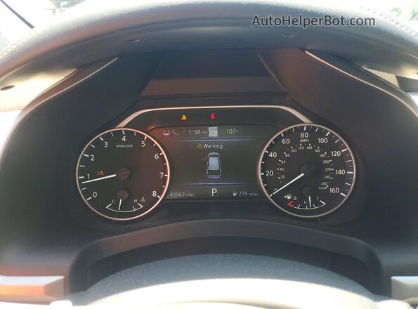 5N1AZ2CS6LN157960 2020 NISSAN MURANO White Widok zestawu wskaźników