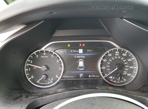 5N1AZ2CS9LN103939 2020 NISSAN MURANO Black Սարքավորումների վահանակի տեսք