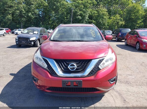 5N1AZ2MH2GN166499 2016 NISSAN MURANO Red Սարքավորումների վահանակի տեսք