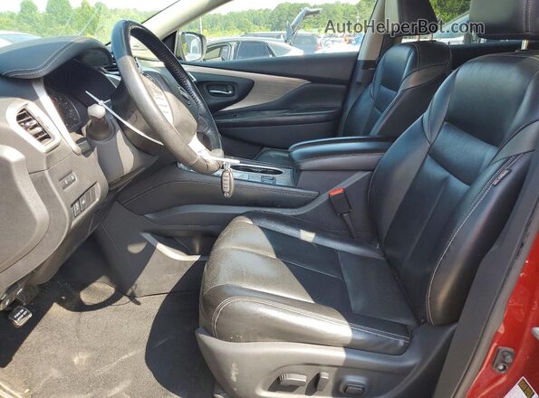 5N1AZ2MH2JN180443 2018 NISSAN MURANO Red Vista interior delantera
