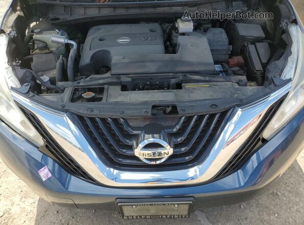 5N1AZ2MH3GN140106 2016 NISSAN MURANO Blue ძრავის განყოფილების ხედი