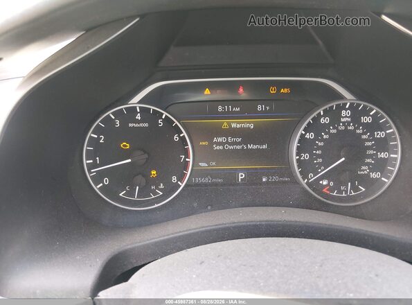 5N1AZ2MH3HN119533 2017 NISSAN MURANO Black Widok tylnych siedzeń