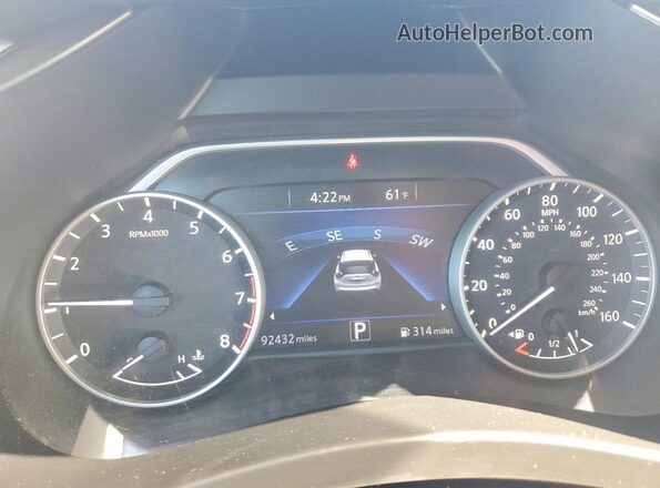5N1AZ2MH3HN166707 2017 NISSAN MURANO Charcoal Vista del cuadro de instrumentos