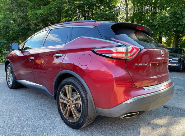 5N1AZ2MH4HN167915 2017 NISSAN MURANO Red უკანა მარჯვენა