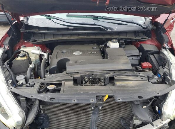 5N1AZ2MH4JN151414 2018 NISSAN MURANO Red Engine compartment view