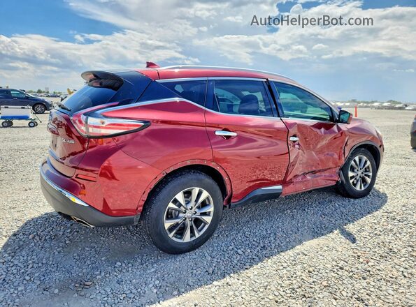 5N1AZ2MH7HN192369 2017 NISSAN MURANO Красный Задняя правая четверть