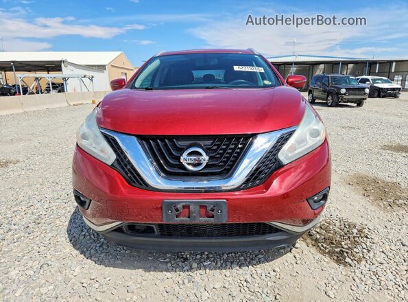 5N1AZ2MH7HN192369 2017 NISSAN MURANO Красный Вид спереди